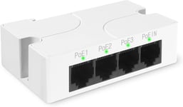 3 Port Poe Extender,Poe Repeater 100 Mètres (328 ft) Extender IEEE802.3af/AF Compatible,1 sur 3 Out POE Adaptateur pour PoE Camera/Poe Dispositif,10/100Mbps RJ45,Plug and Play (POE5005).[Y382]