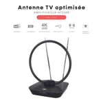 Antenne intérieure TV Numérique TNT VHF/UHF Radio Full HD CGV AN-LOOP Filtre 5G