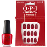 OPI xPRESS/ON Big Apple Red and Big Apple Red Nail Polish Bundle