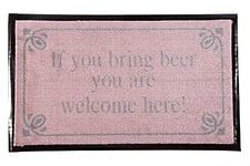 Decorative Coir Entrance Door Mat If you bring beer you are welcome here! 75 cm x 45 cm