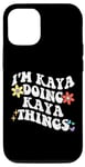 Coque pour iPhone 15 Rétro Groovy Im KAYA Doing KAYA Things Funny Fête des Mères