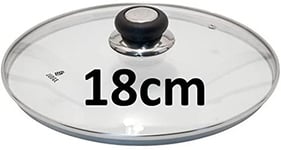 Judge Vista JJL4 Spare Saucepan Lid, Universal Size Replacement Glass Lid for any 18cm Pan, Oven Safe, Dishwasher Safe 25 Year Guarantee