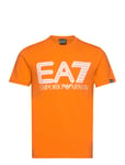 T-Shirt Tops T-shirts Short-sleeved Orange EA7