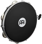 Meinl Percussion Traditional ABS Pandeiro - Frame Drum with Holder - 10 Inches - With Nappa Head - ABS Plastic, Black (PA10A-BK-NH-H)