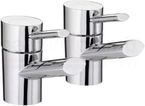 Bristan OL 1/2 C Oval Designer Basin Taps Chrome RRP £200 NEW