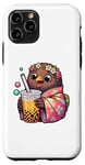 iPhone 11 Pro Kiwi Bird Drinking Bubble Tea Japanese Kimono Case