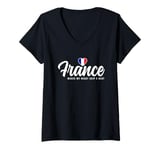 Womens French Souvenirs Makes My Heart Skip A Beat I Love France V-Neck T-Shirt