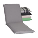 Beo Ascot Coussin Lavable pour Chaise Longue de Jardin, fabriqué en UE, de qualité supérieure, résistant aux UV avec Rembourrage Amovible, Coussin Respirant, Gris Clair