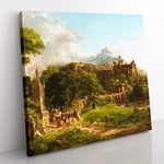 The Departure by Thomas Cole Classic Painting Canvas Wall Art Print Ready to Hang, Framed Picture for Living Room Bedroom Home Office Décor, 50x50 cm (20x20 Inch)