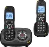 XL595 B Voice Duo, téléphone sans fil répondeur avec 2 combinés, grand écran, audio-boost, fonction blocage d'appels