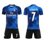 Real Madrid Fotbollströja Regnbåge Jersey Star Edition Ronaldo No.7 Fotbollströja Kit för Barn Vuxna C L(175-180CM)