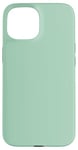 Coque pour iPhone 15 Couleur vert menthe simple