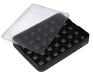 Lurch Ice Form Sorbetière en silicone de qualité supérieure avec couvercle pour 35 glaçons de 2 cm, noir, cube