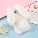 Mipcase Cute Phone Cover for Huawei Mate 10, Soft Phone Case with Furry Rabbit Ears, Shockproof Protective Phone Case with Bling Diamond for Huawei Mate 10 (White)