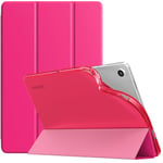 TiMOVO Coque Compatible avec Samsung Galaxy Tab A9+/A9 Plus 11" 2023 SM-X210/X216/X218, Étui de Protection Arrière en TPU Translucide Givré pour Tout Nouveau Galaxy Tab A9+, Bégonia Rouge