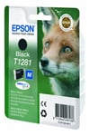 Epson Genuine  T1281 , Fox Black Ink jet Printer Cartridge, T1281, C13T12814012