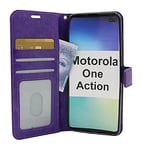 Crazy Horse Wallet Motorola One Action (Lila)