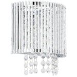 Italux - Anabella - Applique Murale Moderne Argent 1 Lumière avec Abat-Jour Transparent, G9