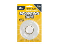 BLOC White Mounting Foam Tape, 1 Roll (50 meter) - Heavy Duty, Double Sided Adhesive, Ideal for Interior Surfaces, Secure Fastening & Affixation