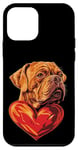 Coque pour iPhone 12 mini Saint-Valentin Dogue de Bordeaux