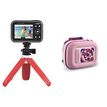 VTech KidiZoom Studio (Red), Video Camera for Children Action Camera for Kids from 5 Years + & Kidizoom Camera Case, Portable Hard Case for Children, Suitable for Kids from 3, 4, 5+ Year Olds, Pink