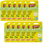 12 x Carmex NATURALLY Pear Lip Balm Natural Hydrating Moisturising Stick 4.25g