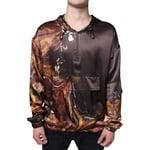 Dolce & Gabbana Pull Marron Tie And Dye Sweat Capuche IT58/US48/3XL 1500usd