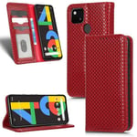 Google Pixel 4a 4g Premium Pu-nahkainen Flip Folio -kotelo, jossa korttipaikat magneettisesti suljettava kansi