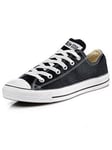 Converse Womens Ox Trainers - Black, Black / White, Size 11, Women