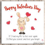 Valentines Day Card Husband Wife Boyfriend Girlfriend Partner Valentine's Poem
