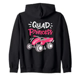 Woman Quad Bike Lover ATV Rider Offroad Quad Biking Zip Hoodie