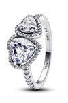 Pandora Classic Stone Sparkling Halo Heart ring 193659C01-56