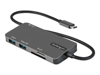 Startech.Com Usb C Multiport Adapter, Usb-C To 4K 30Hz Hdmi, 100W Power Delivery Pass-Through, Sd/Microsd Slot, 3-Port Usb 3.0 Hub, Usb Type-C Mini Dock, 12" (30Cm) Long Attached Cable - Thunderbolt 3 Compatible (Dkt30chsdpd) - Dokkingstasjon - Usb-