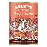 Lily's Kitchen Natural Puppy Wet Dog Food Tins Chicken Grain-Free Recipe 6 x 400g