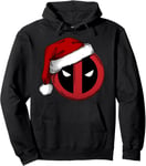 Marvel Deadpool Icon Santa Hat Christmas Pullover Hoodie S, Black 