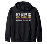 Proud Husband of Colombian Wife Humor and Pride Vintage Zip Hoodie