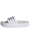 adidas Femme Adilette Platform Slides TOBOGGANS, Cloud White/Zero Metalic/Grey One, 38 EU