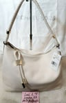 Michael Kors Leather Lexington Large Shoulder Hobo Bag/ Tote Bag in Lt cream