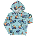 Småfolk Hoodie with snowmobile Stratosphere Stratosphere Hoodie Bomull Stratosphere Blue | Blå | 3-4 years