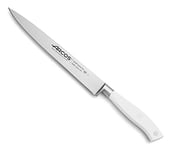 Arcos Forged Fillet Knife 8 Inch Nitrum Stainless Steel and 200 mm Blade,Sharp Steak Knife to Fillet Meat and Fish, Ergonomic Polyoxymethylene POM Handle, Series Riviera Blanc, Color White