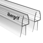 Ibegrif M102-80, Joints d'étanchéité pour Portes de Douche en Verre, 80CM, Vitre 5/6/7/8 MM, 2 Pièces, Transparent