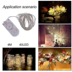 4m Vattentät 40 Led String Light Christmas Party Dekorativ utomhuslampa Ip66