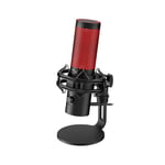 HyperX Quadcast 2-Microphone USB pour Jeux, Streaming et podcasting, avec Commandes intégrées, éclairage LED, Support de Choc à dégagement Rapide et Bras/Support intégré, PC, Mac PS5, PS4, USB-C-Noir