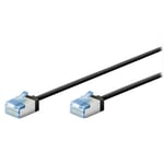 Goobay Câble RJ45 Slim Cat 6a U/FTP - 10 m - Noir