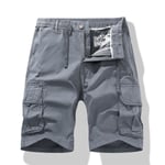 Shorts Herr Herr Cargo Shorts Plus Storlek Elastisk Midja Dragsko Cargo Kortbyxor Lättvikt Dragkedja Knapp Multi