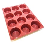 Maé - Moule à Muffin 12 Alvéoles - Silicone Alimentaire Premium Anti-Adhérent - Souple, Démoulage Facile et Net - Résistant T° -45°C / +280°C - 192,5 ml