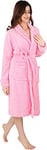 NY Threads Robe de Chambre à Col Châle Pour Femme, Vêtements de Nuit et d'intérieur Doux et Douillets, X-Large, Rose