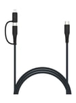 FIXED 2in1 Combo 60W USB-C/Lightning cable 3m Black