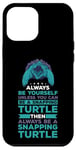 Coque pour iPhone 12 Pro Max Turtle Snapping What Can I Say Aligator Tortue cassante