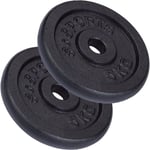 Scsports - 2 disques de 5 kg pour haltère avec un trou de poids pour Palest Casa Fitness